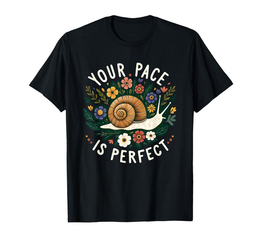 Snail Lover Cottagecore Forestcore Positive Quote Women Kid T-Shirt