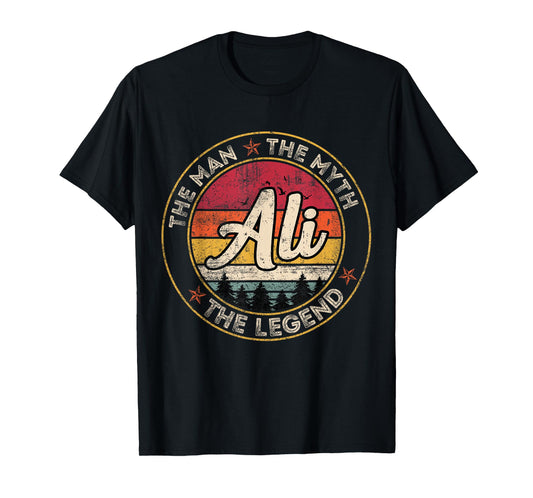 Ali The Man The Myth The Legend Personalized Name T-Shirt