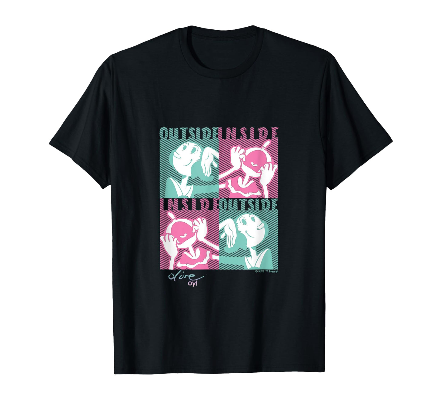 Olive Oyl's Express Yourself Collection "Outside Inside" Tee T-Shirt