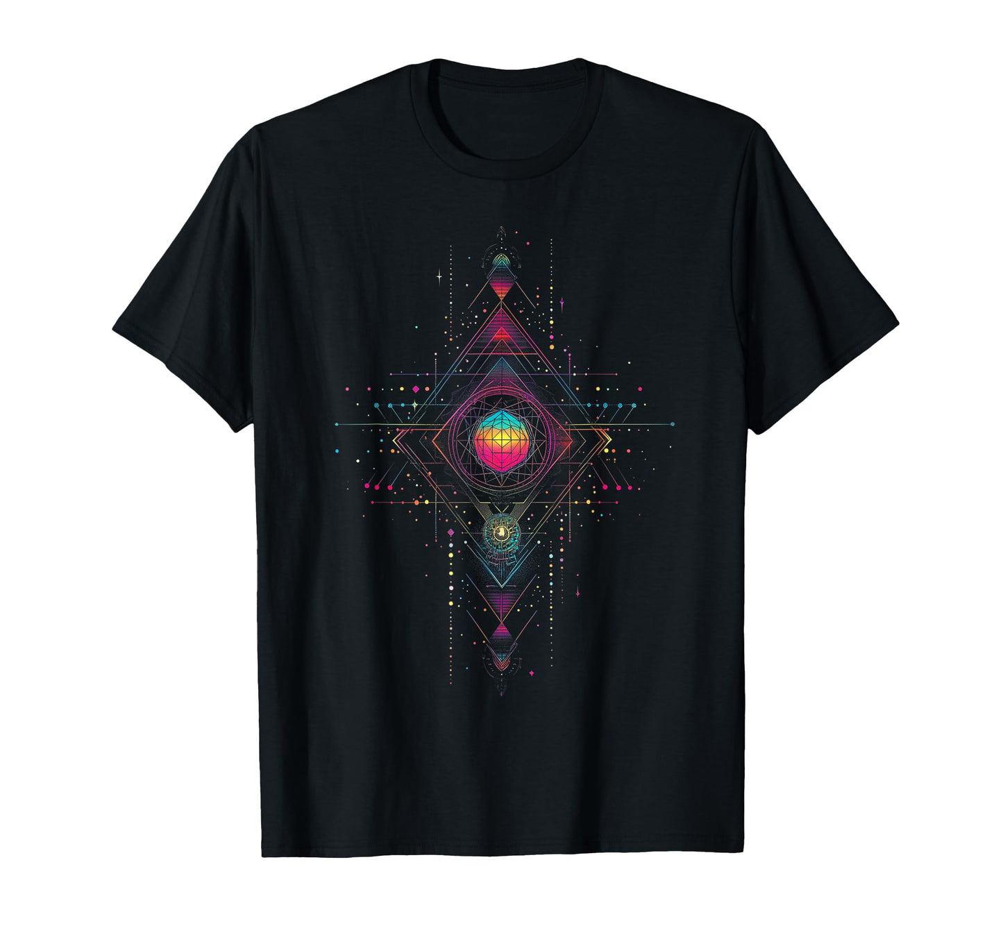 Sacred Geometry Metatron Cube Spiritual Yoga T-Shirt