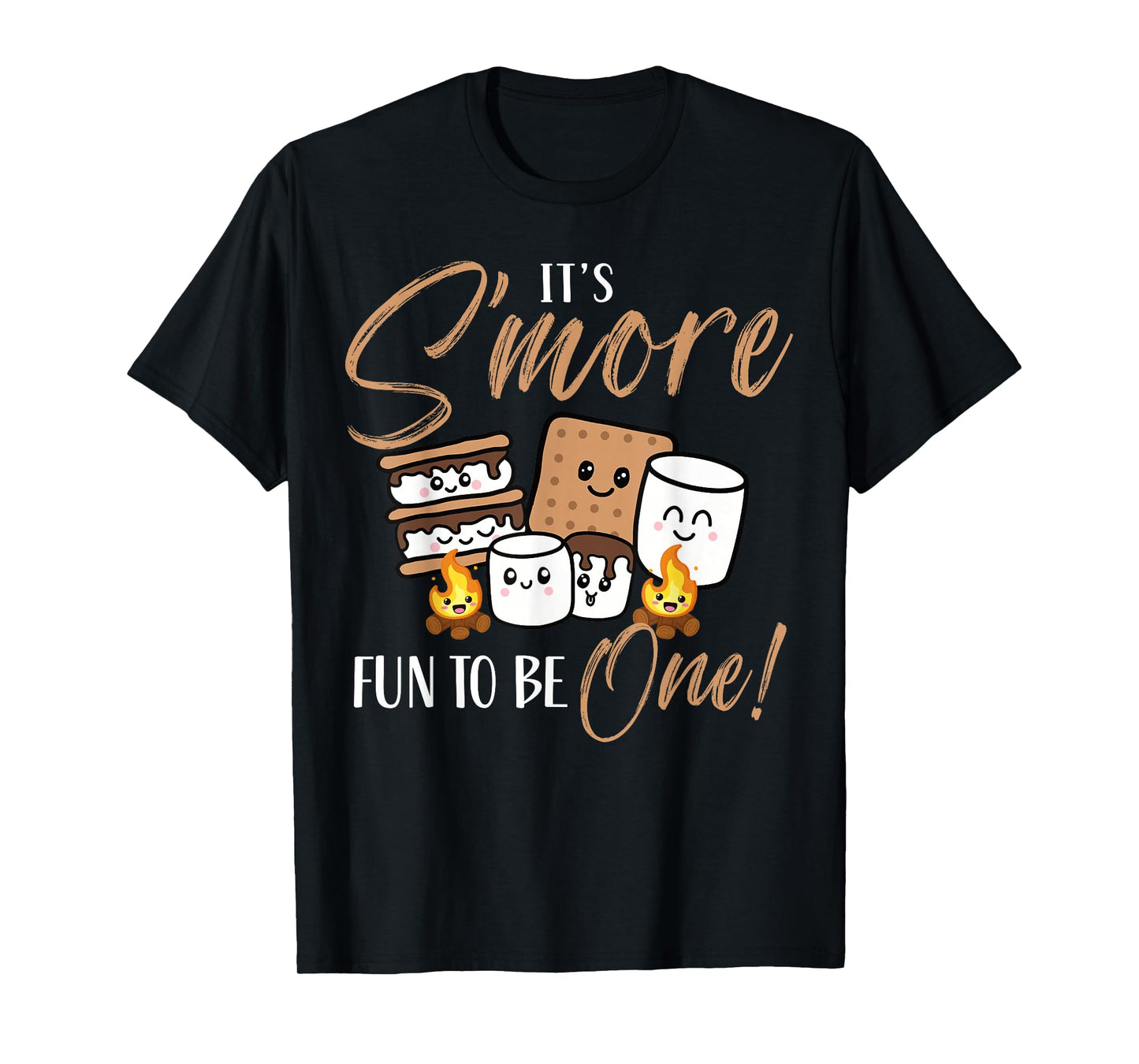 Birthday Campfire Marshmallow It's S'more Fun To Be One 1st T-Shirt