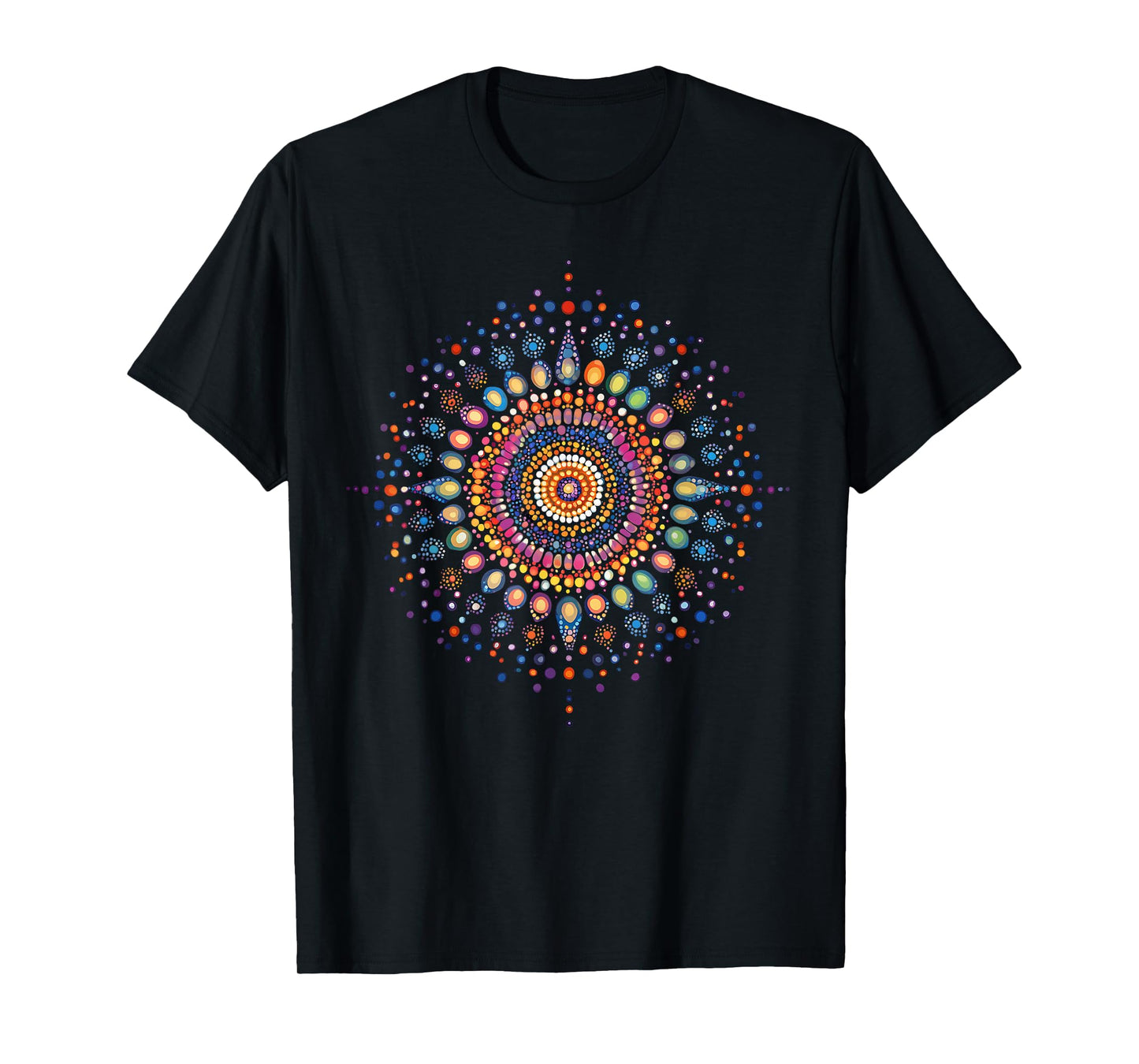 Radiant Mandala 2024 Intricate Dot Art Design T-Shirt