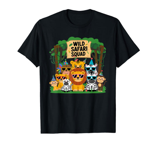 Safari Squad Party Tee for Kids Birthday T-Shirt