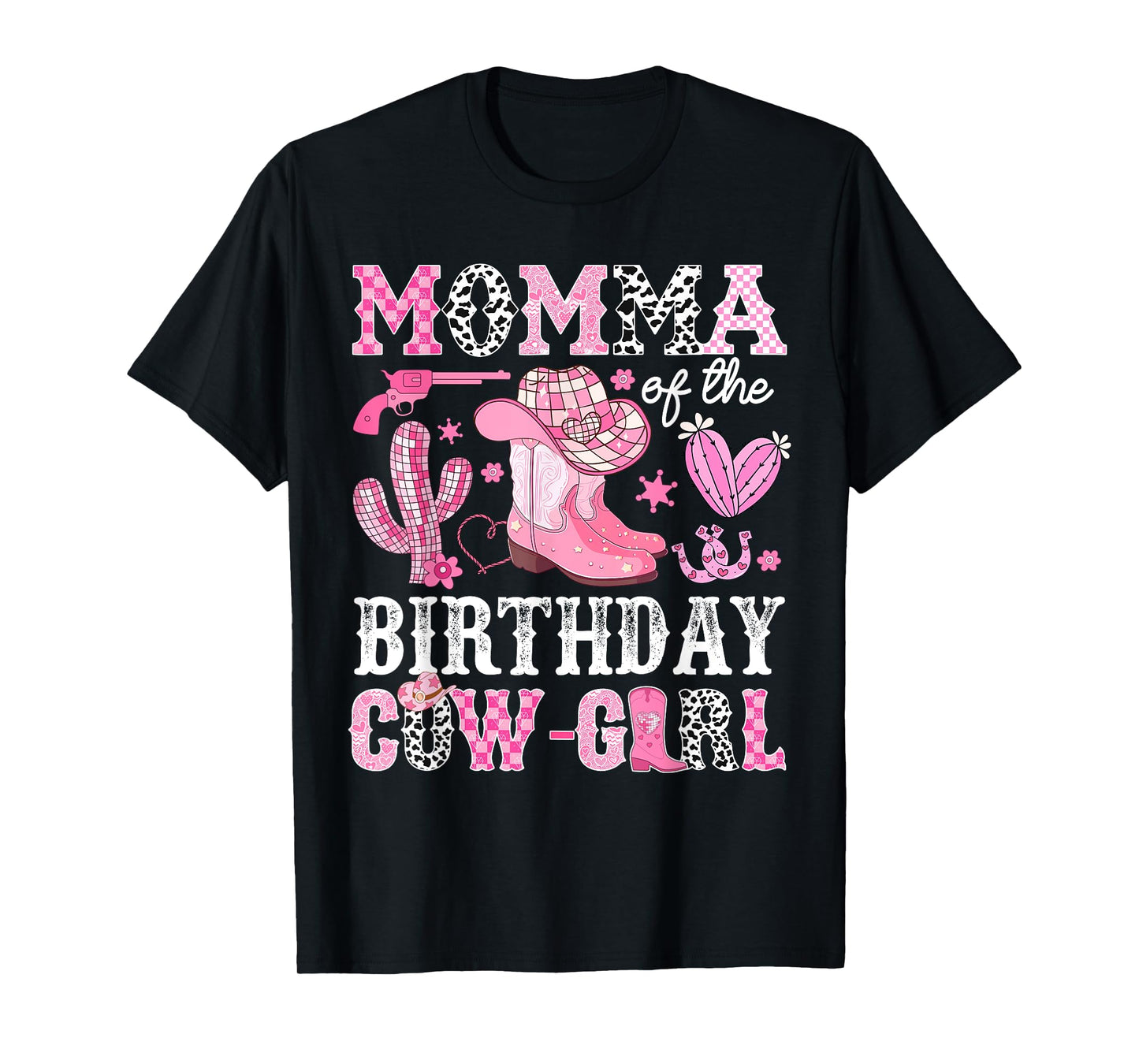 Momma Of The Birthday Cow-Girl Rodeo Cowgirl Bday T-Shirt