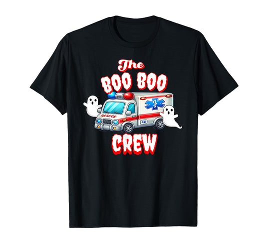 EMT Paramedic Boo Crew Ghost Halloween Nurse Scare Squad T-Shirt