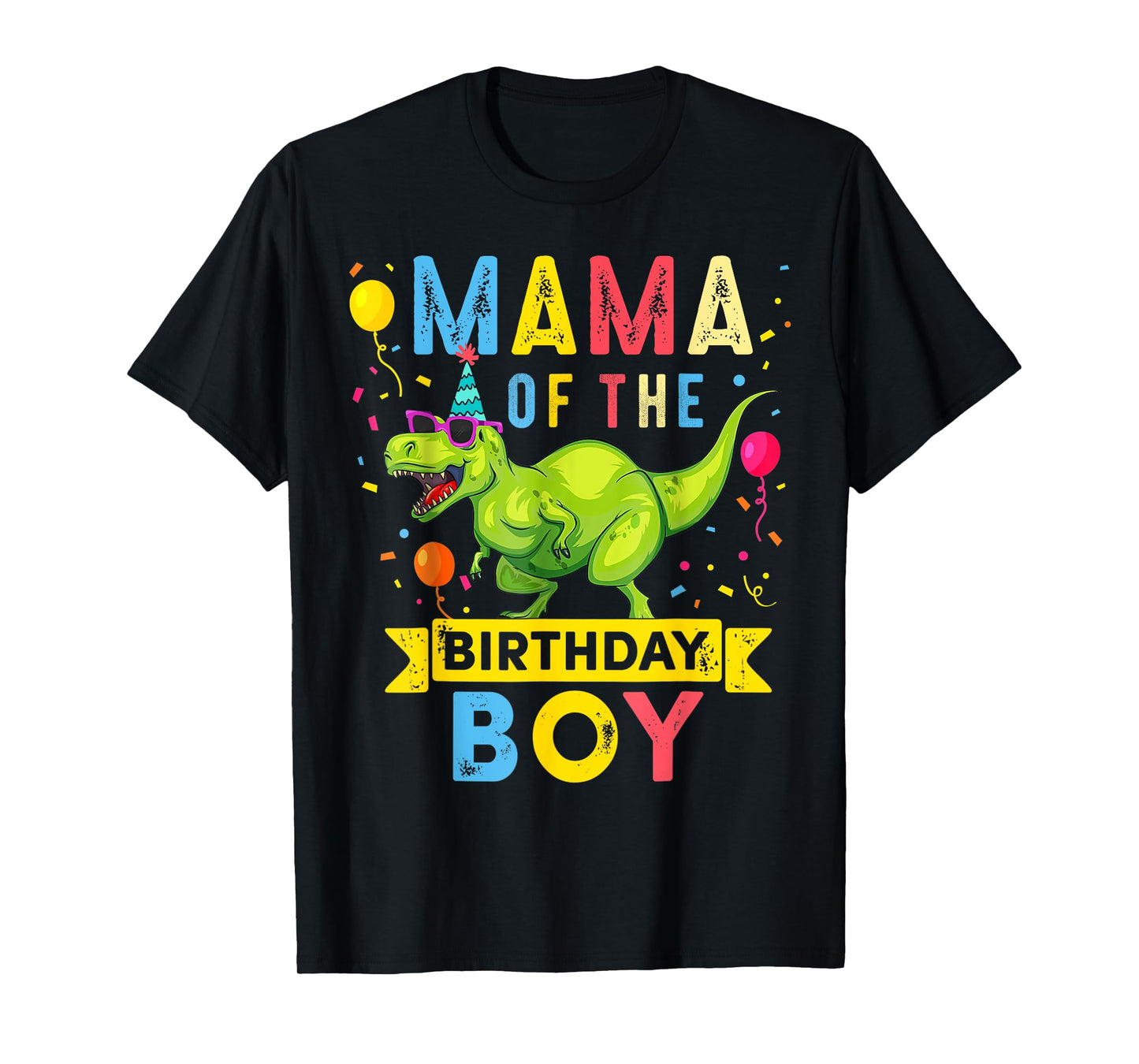 Mama of the Birthday Boy T-Rex Dinosaur Birthday Family T-Shirt