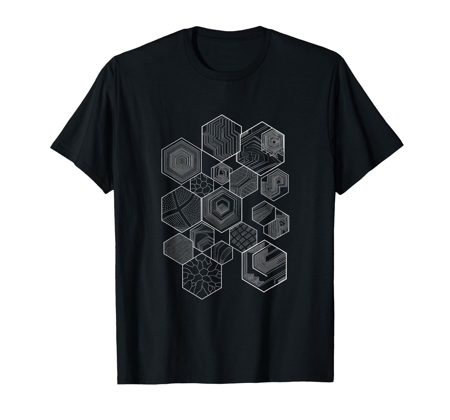 Sacred Geometry Hexagonal Pattern Chaos Esoteric T-Shirt