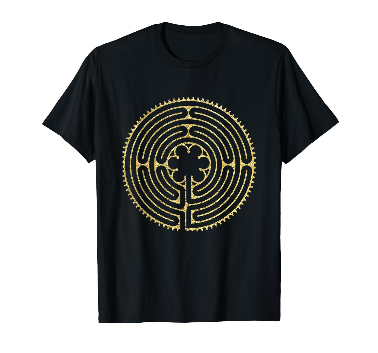 Labyrinth Ancient Chartres Maze Yoga Design T-Shirt