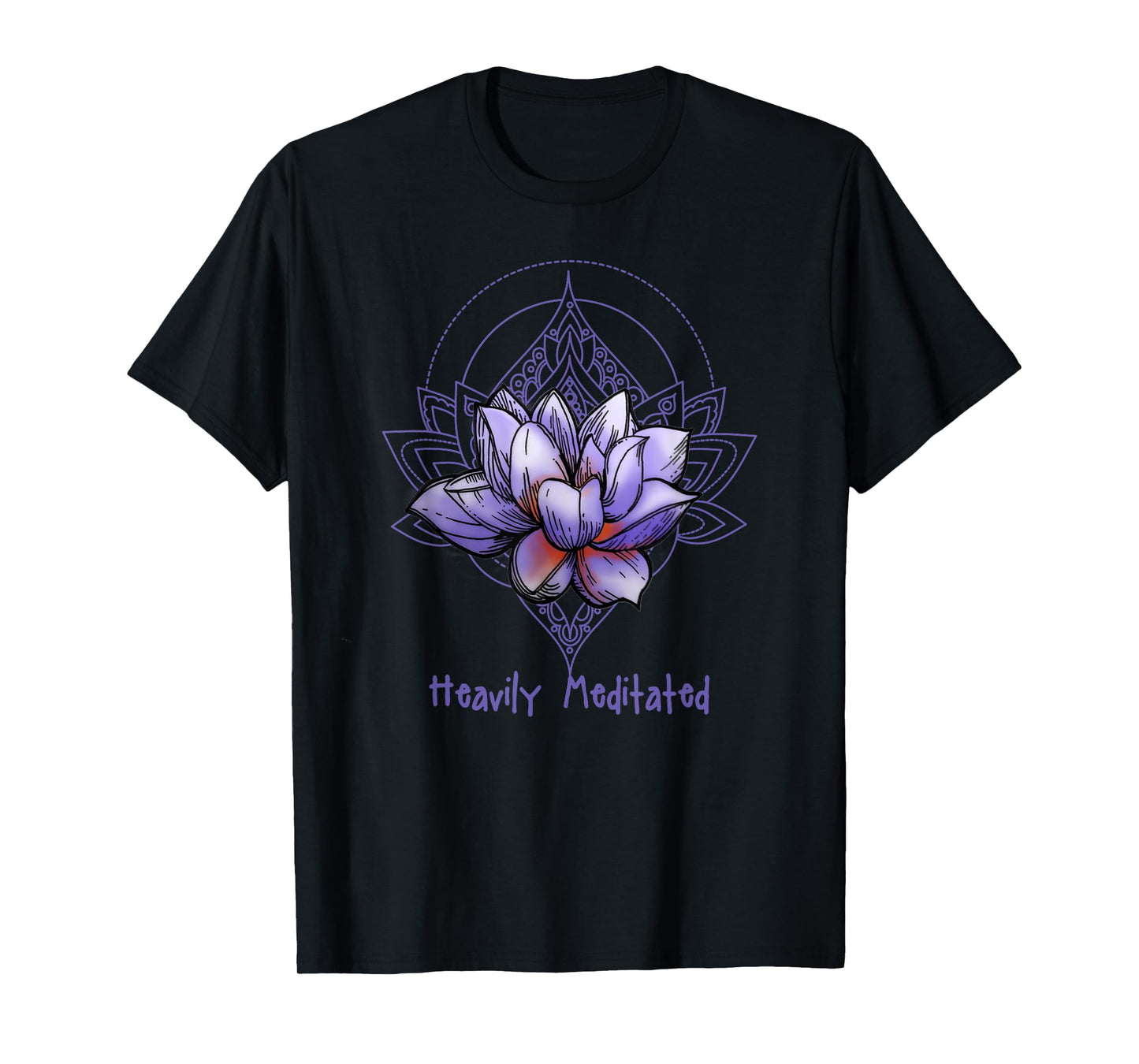 funny Heavily Meditated yoga shirt, mindfulness