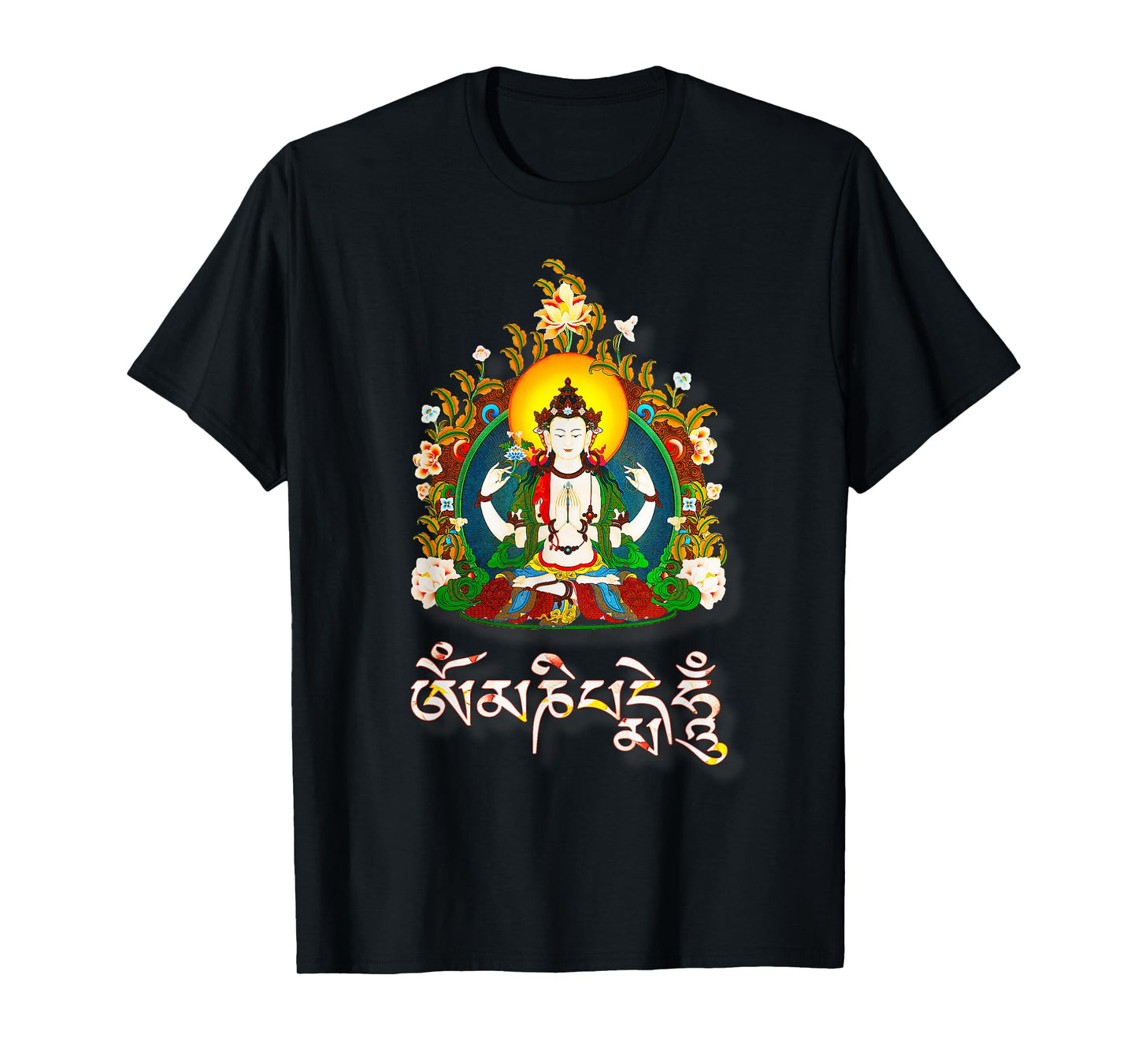 Tibetan Buddha Om Mani Padme Hum Amitabha T-Shirt