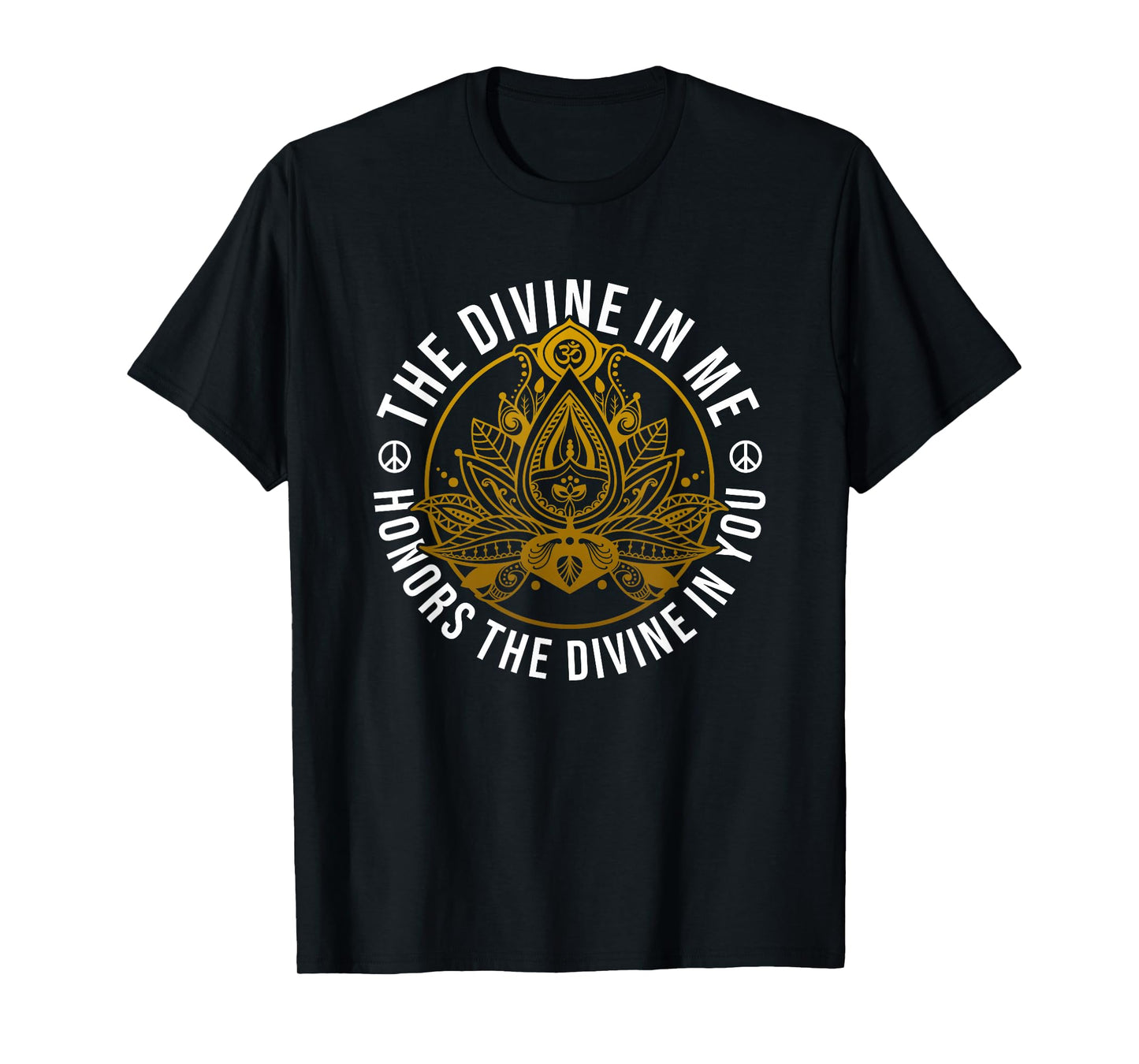 The Divine In Me Positive Message Spiritual Yoga Meditation T-Shirt