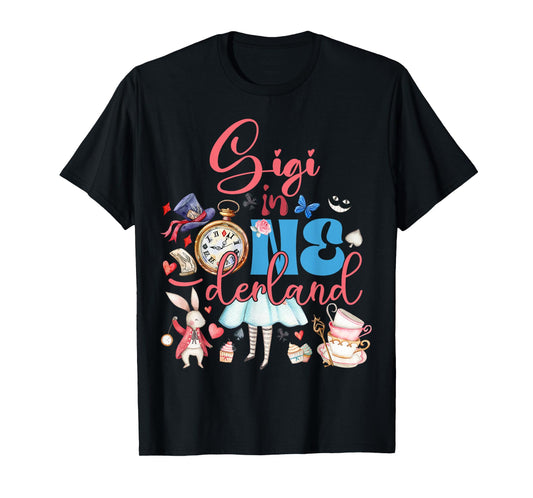 Alice Gigi in ONEderland Birthday Family T-Shirt