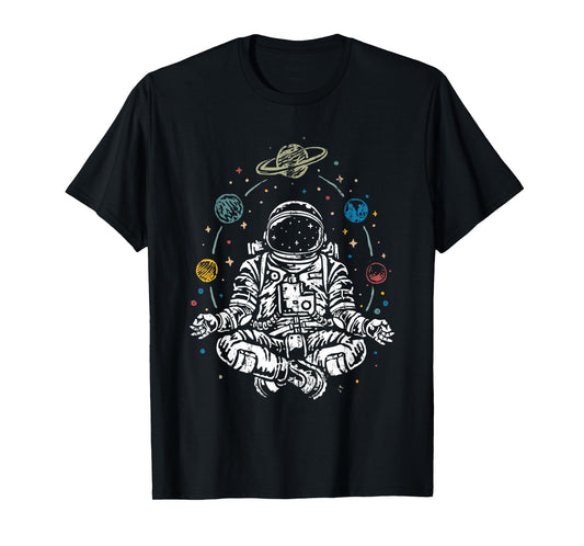 Namaste Planet Outer Space Cosmonaut Yoga Gift Astronaut T-Shirt