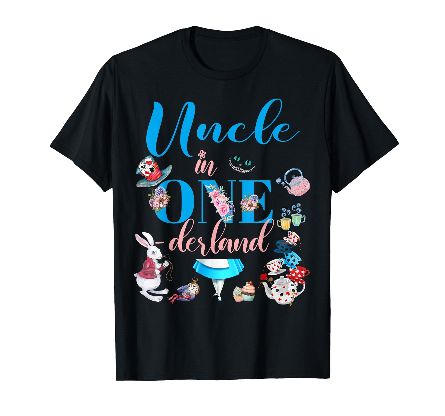 Alice in ONEderland Family Uncle Of The Birthday Girl T-Shirt