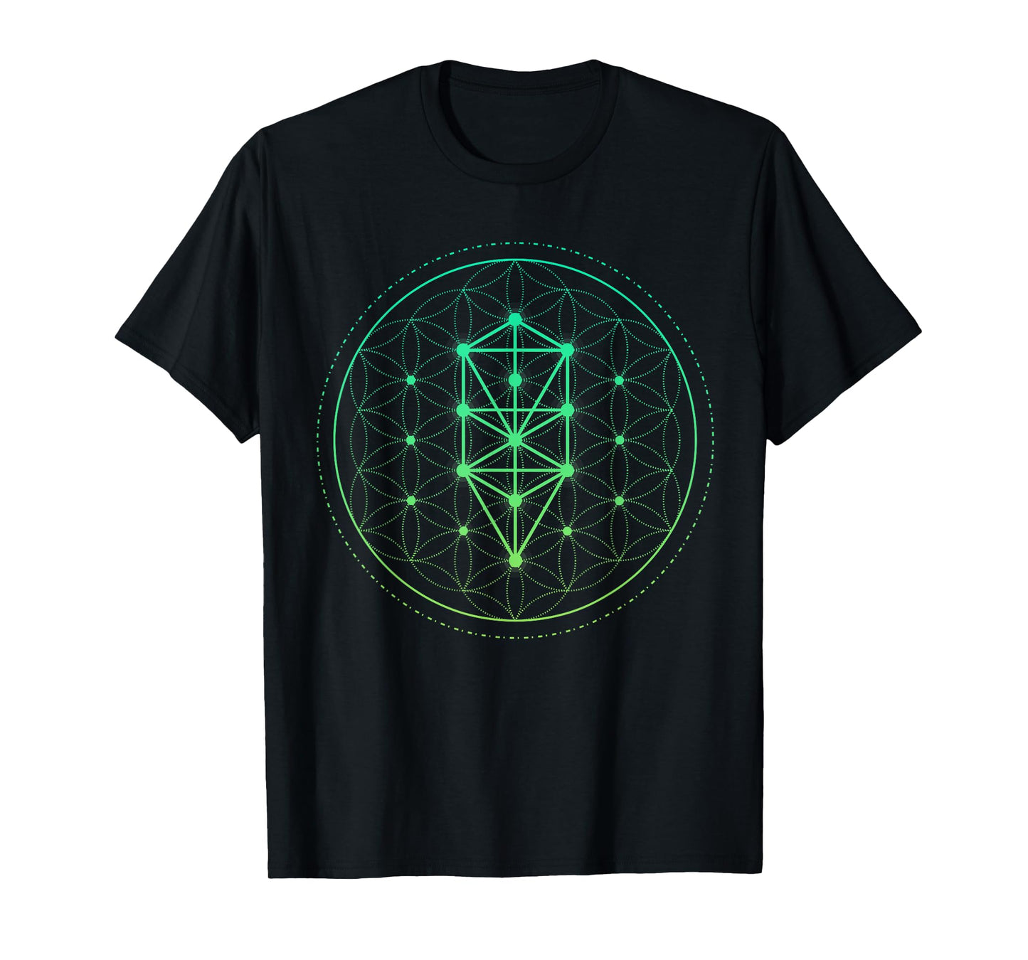 Watercolor Mandala Sacred Fractal Geometry Art Good Vibe tee T-Shirt