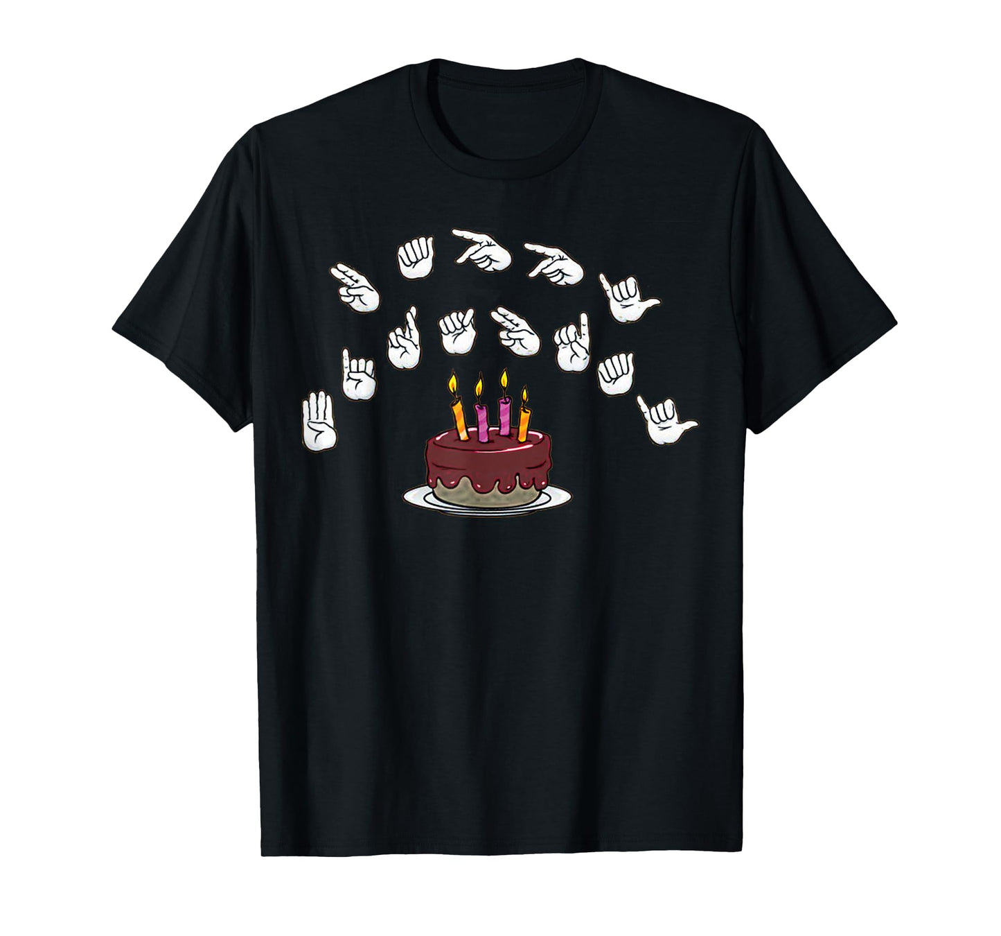 Happy Birthday alphabet Hands American Sign Language Asl T-Shirt