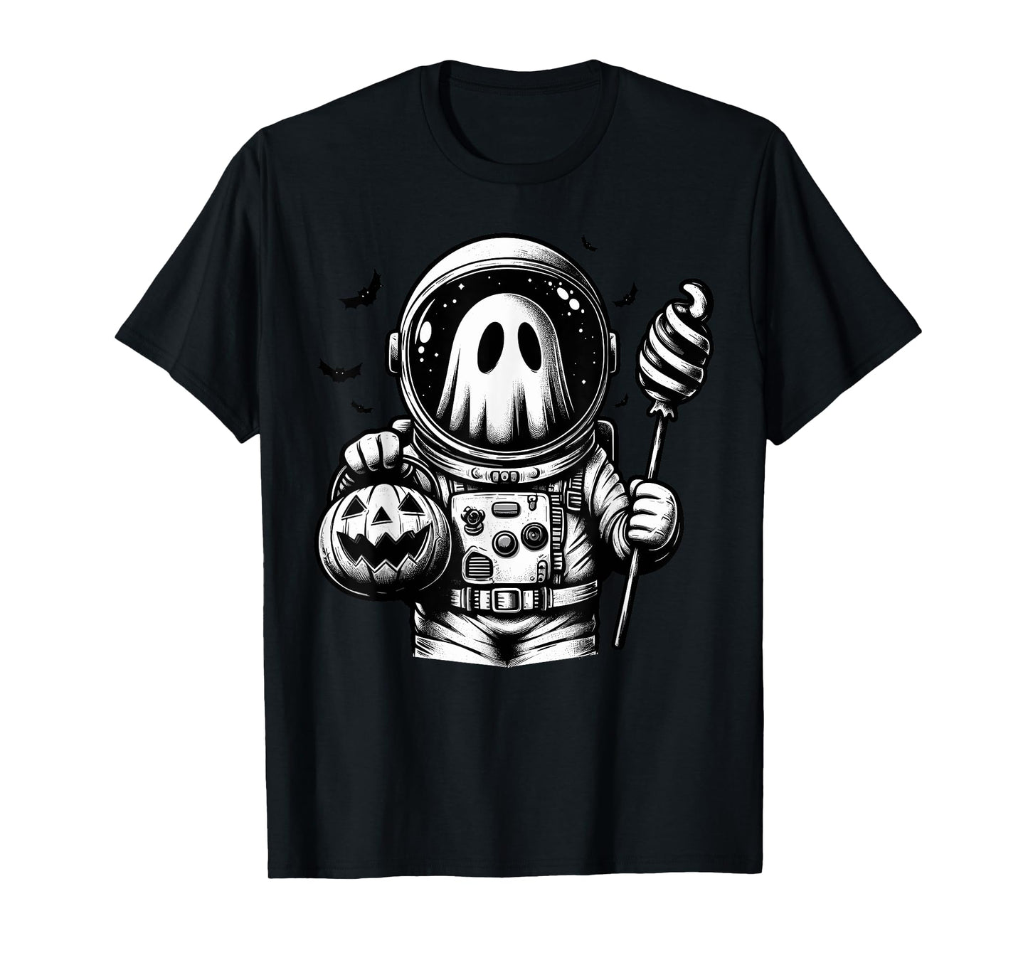 Halloween Astronaut Costume Ghost Animal Boo Spooky T-Shirt