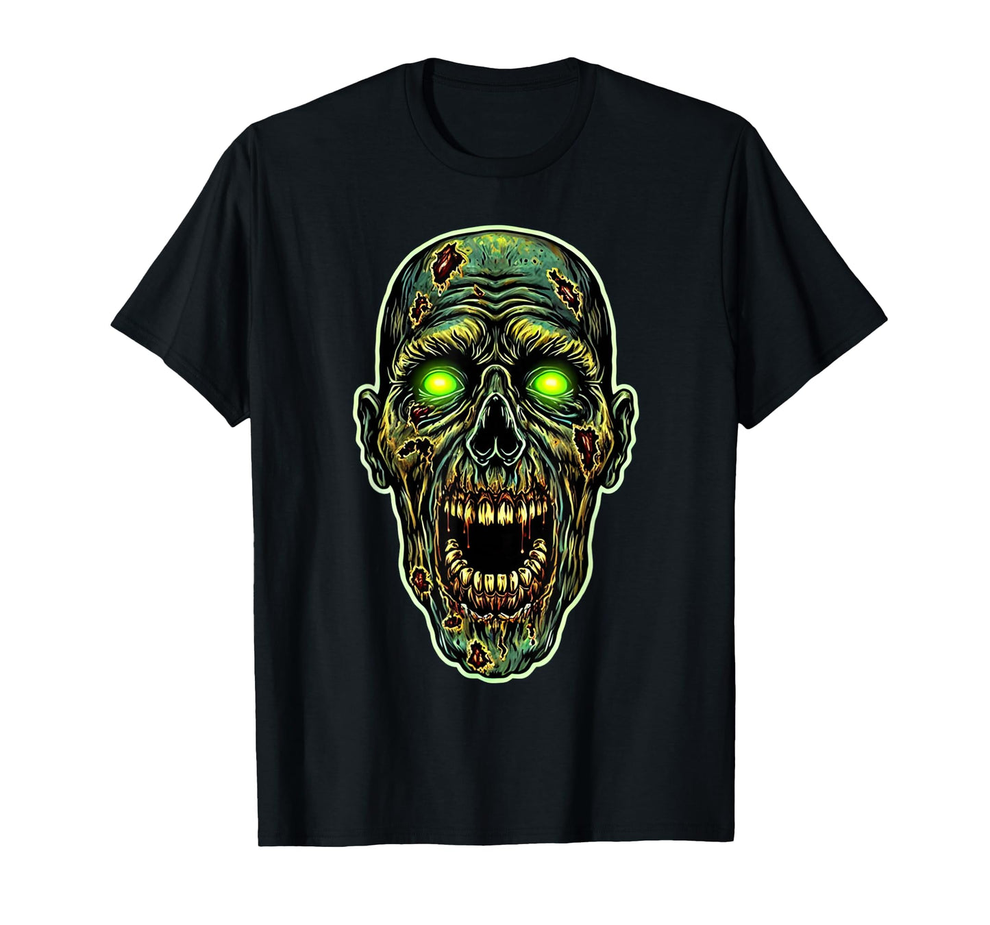 Scary Zombie Face Evil Zombie Halloween Costume T-Shirt