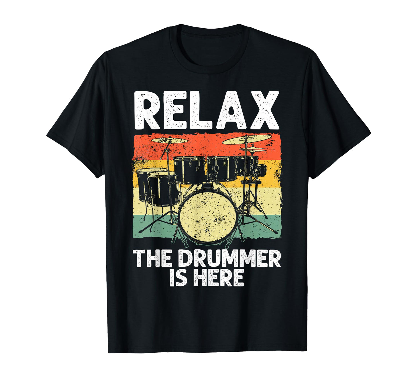 Funny Drumming Art for Men Women Drumline Drum Set Drummer T-Shirt