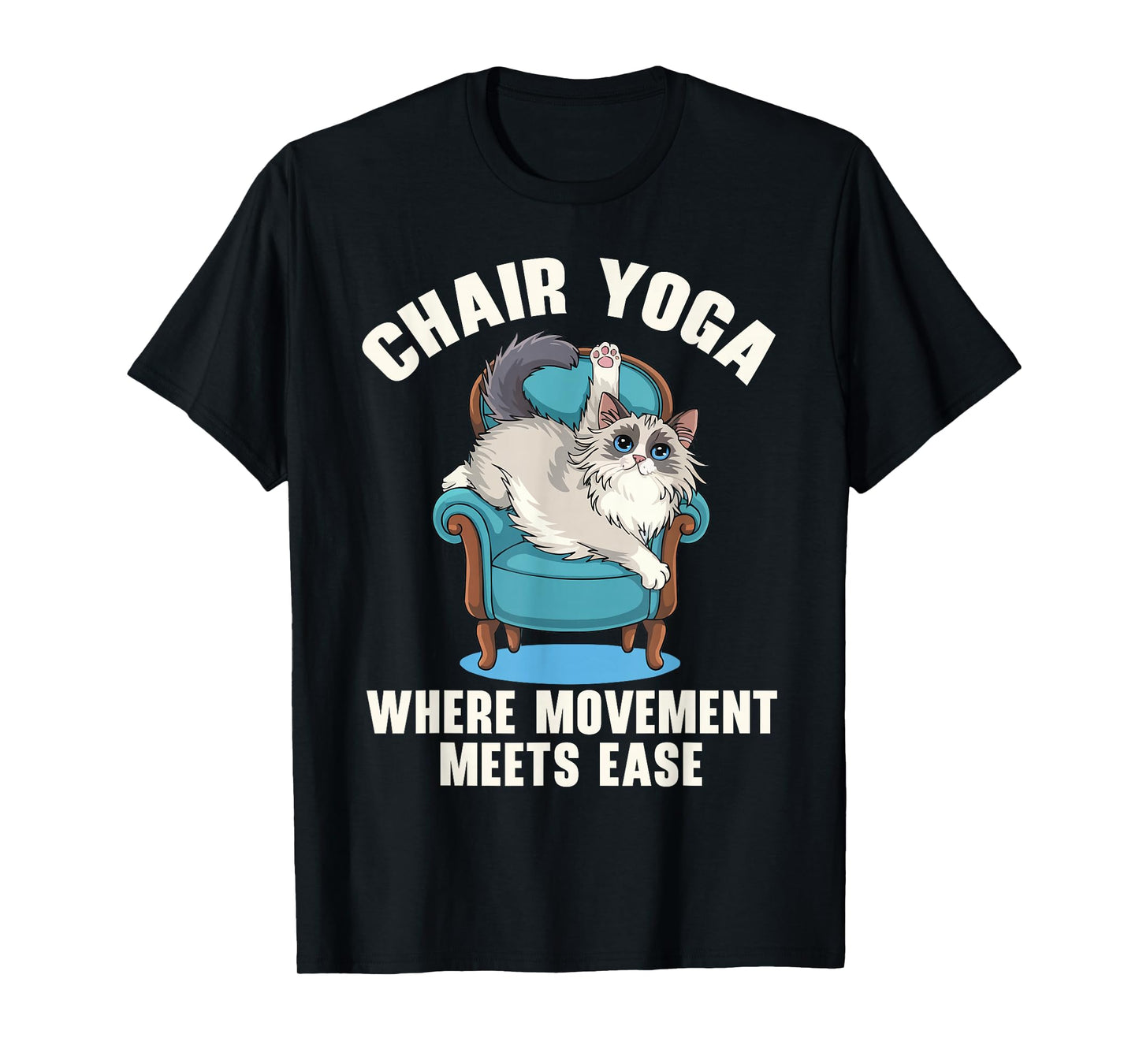 Chair Yoga Exercise Zen Fitness Workout Yoga Instructor T-Shirt