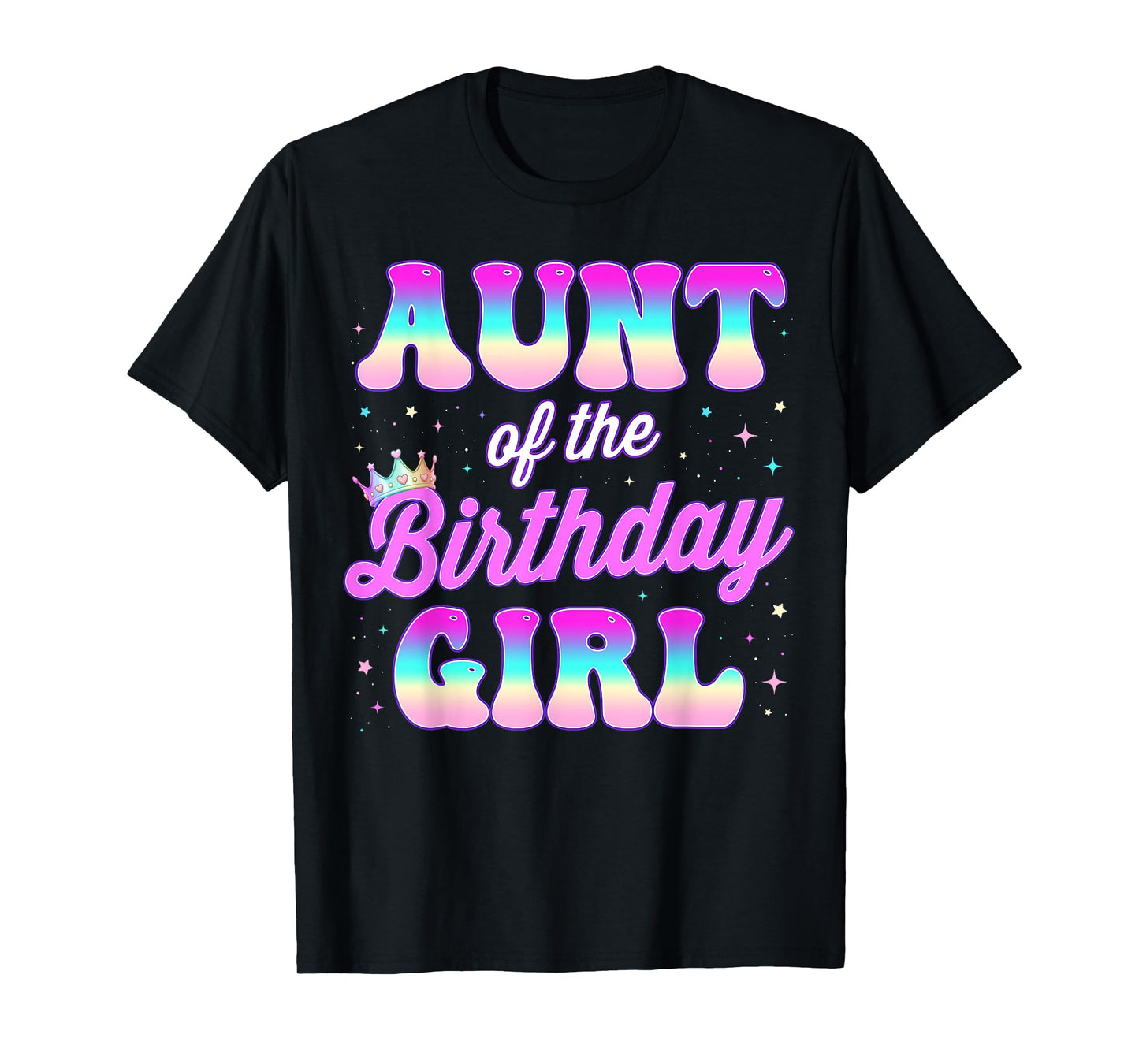 Aunt Of The Birthday Girl Pink Tie Dye Birthday Family T-Shirt