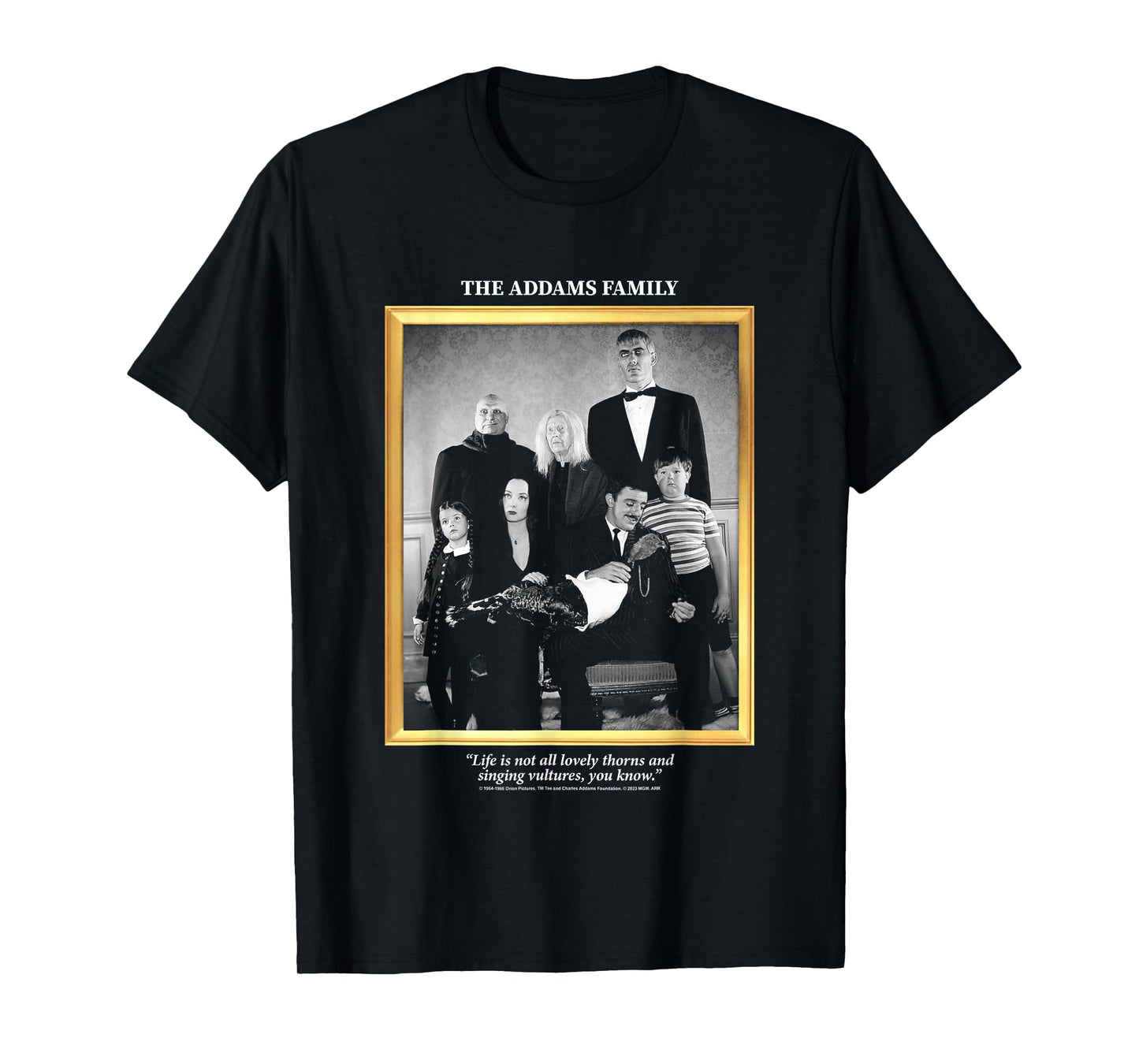 The Addams Family Not All Lovely Thorns Family Portrait T-Shirt