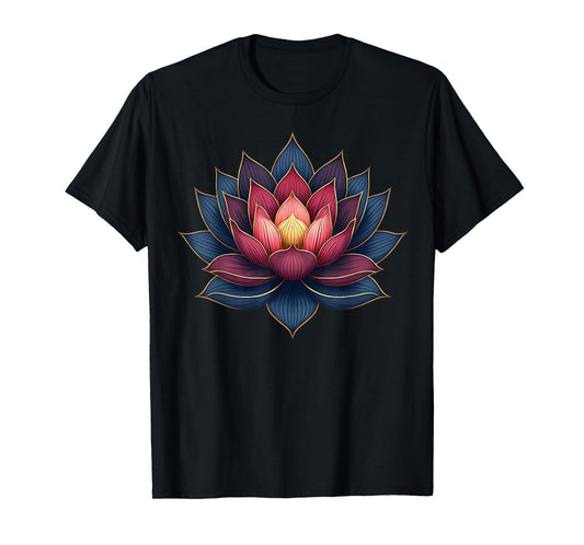 Lotus Flower Yoga Inspired for Mindful Women T-Shirt