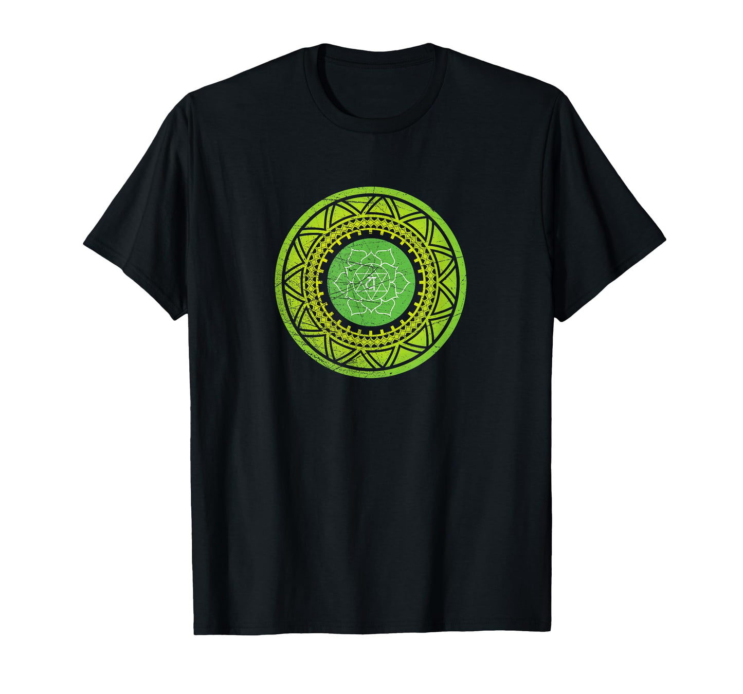 Sacred Geometry Heart Chakra Anahata Yoga Meditation Goa Psy T-Shirt