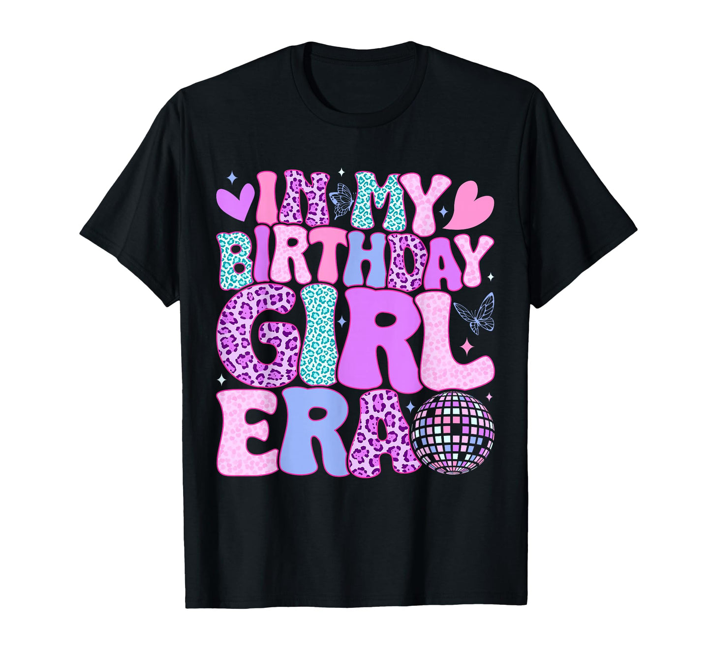 Groovy In My Birthday Girl Era Retro Women Teens Kids Bday T-Shirt