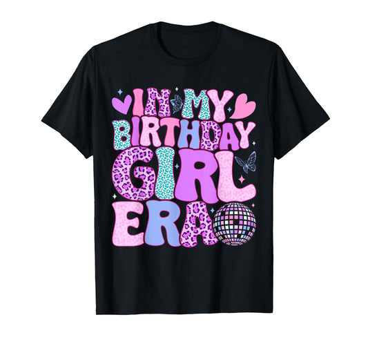 Groovy In My Birthday Girl Era Retro Women Teens Kids Bday T-Shirt