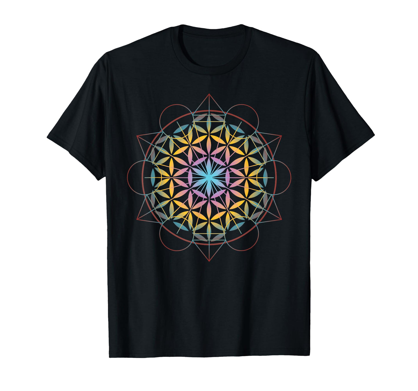 Geometrical Flower of Life Spiritual Mandela Gift Idea T-Shirt