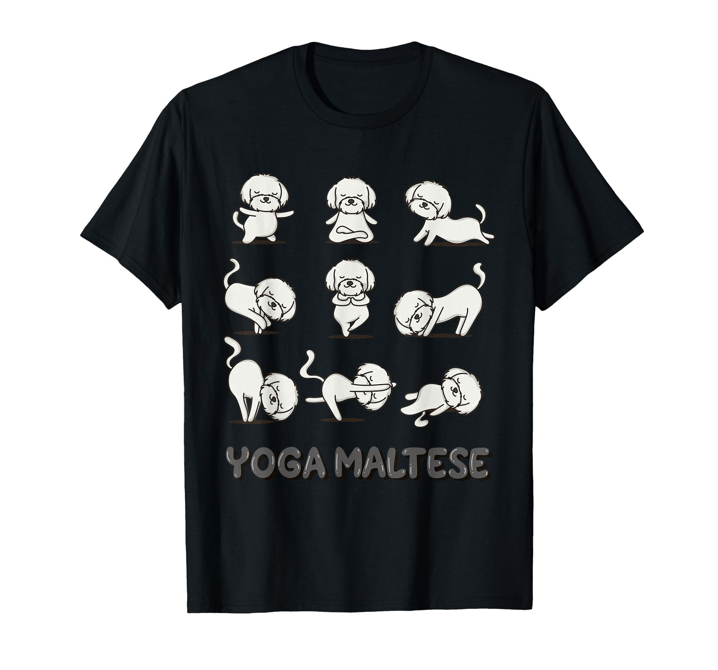 Maltese Yoga Shirt Maltese Yoga Pose Meditation T-Shirt