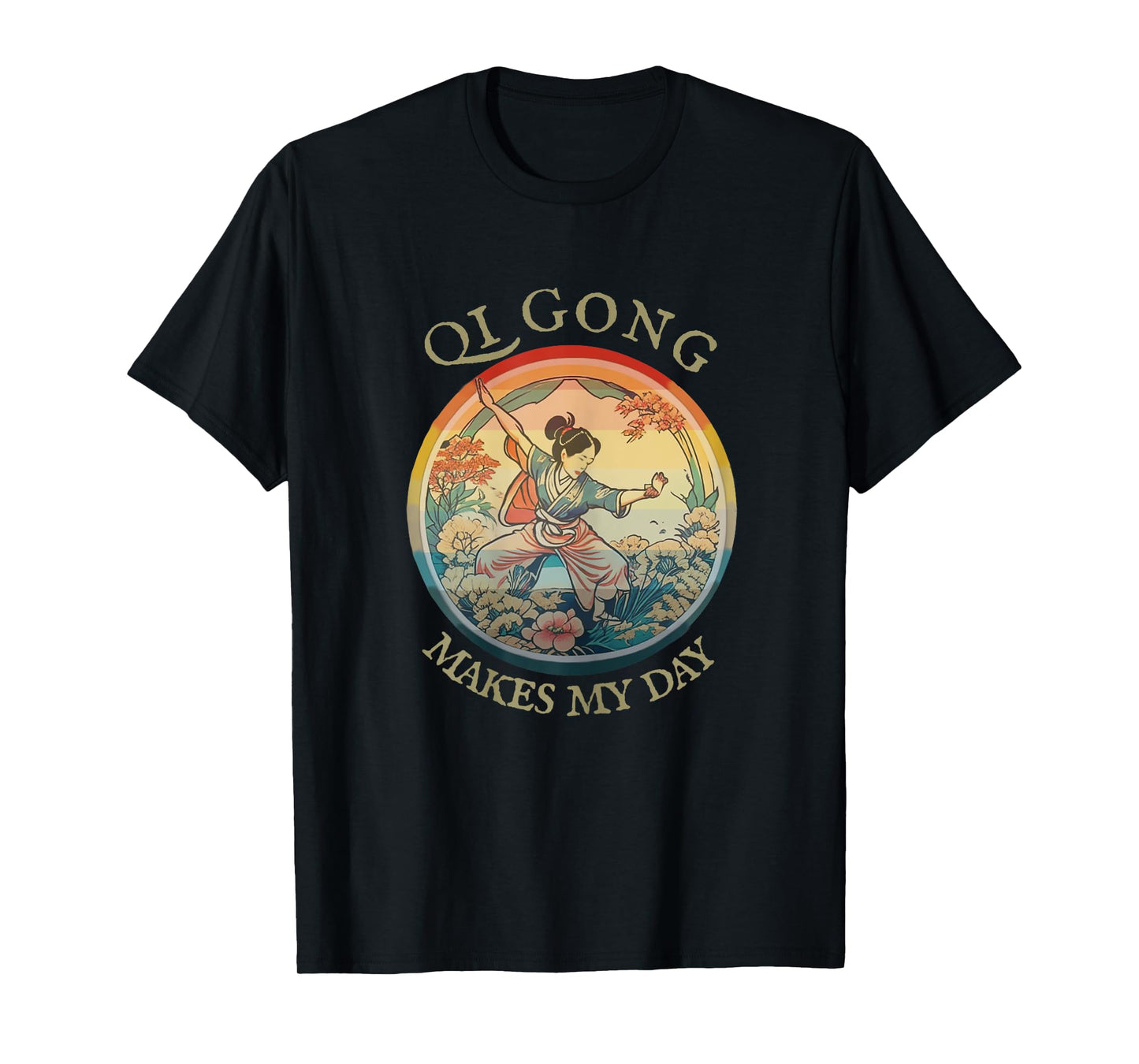 Women Qi Gong, Vintage historic Retro drawing, Harmony Flow T-Shirt