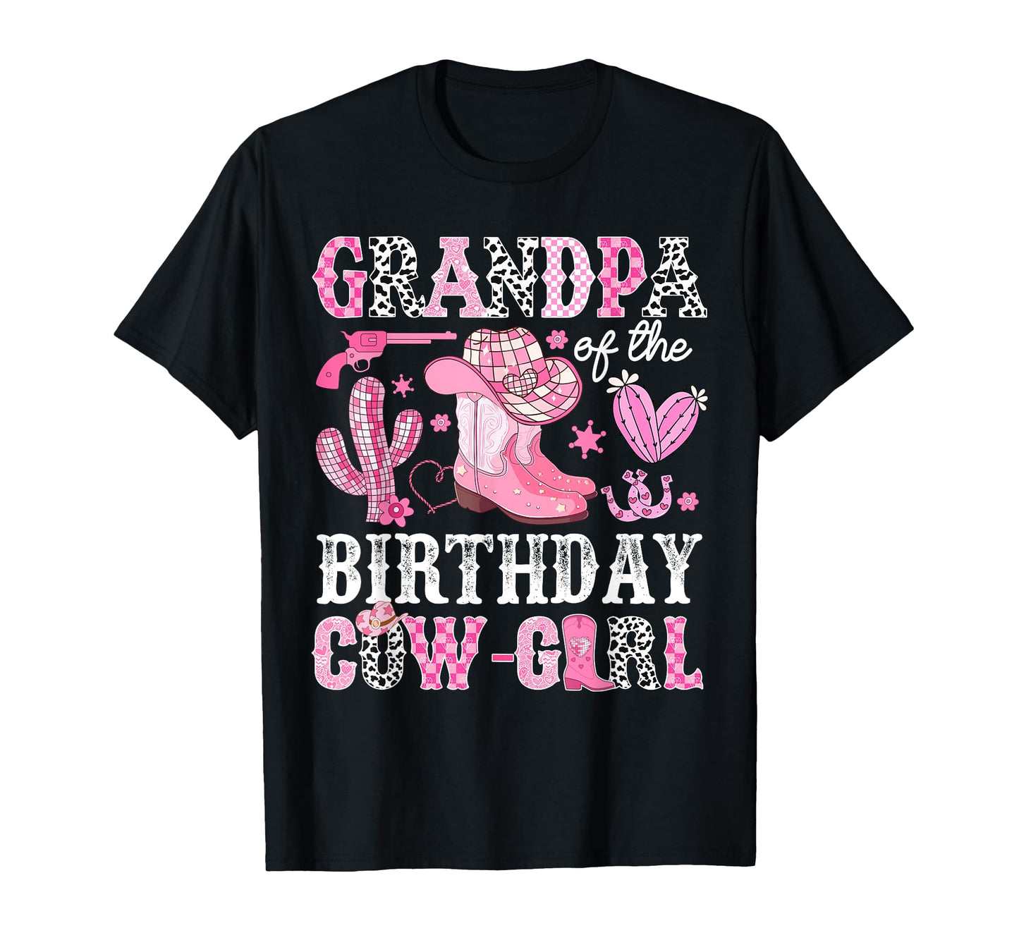 Grandpa Of The Birthday Cow-Girl Rodeo Cowgirl Bday T-Shirt