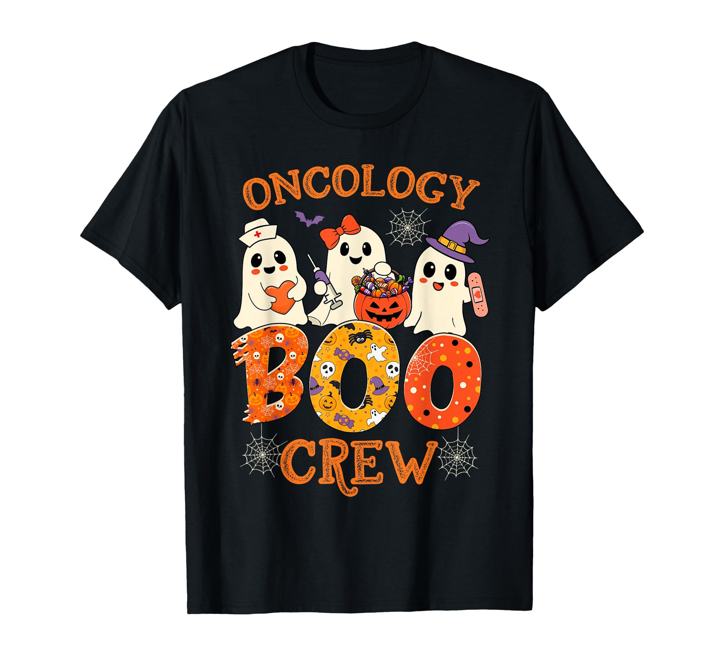 Oncology Boo Crew Funny Ghost Halloween Spooky Costume Nurse T-Shirt