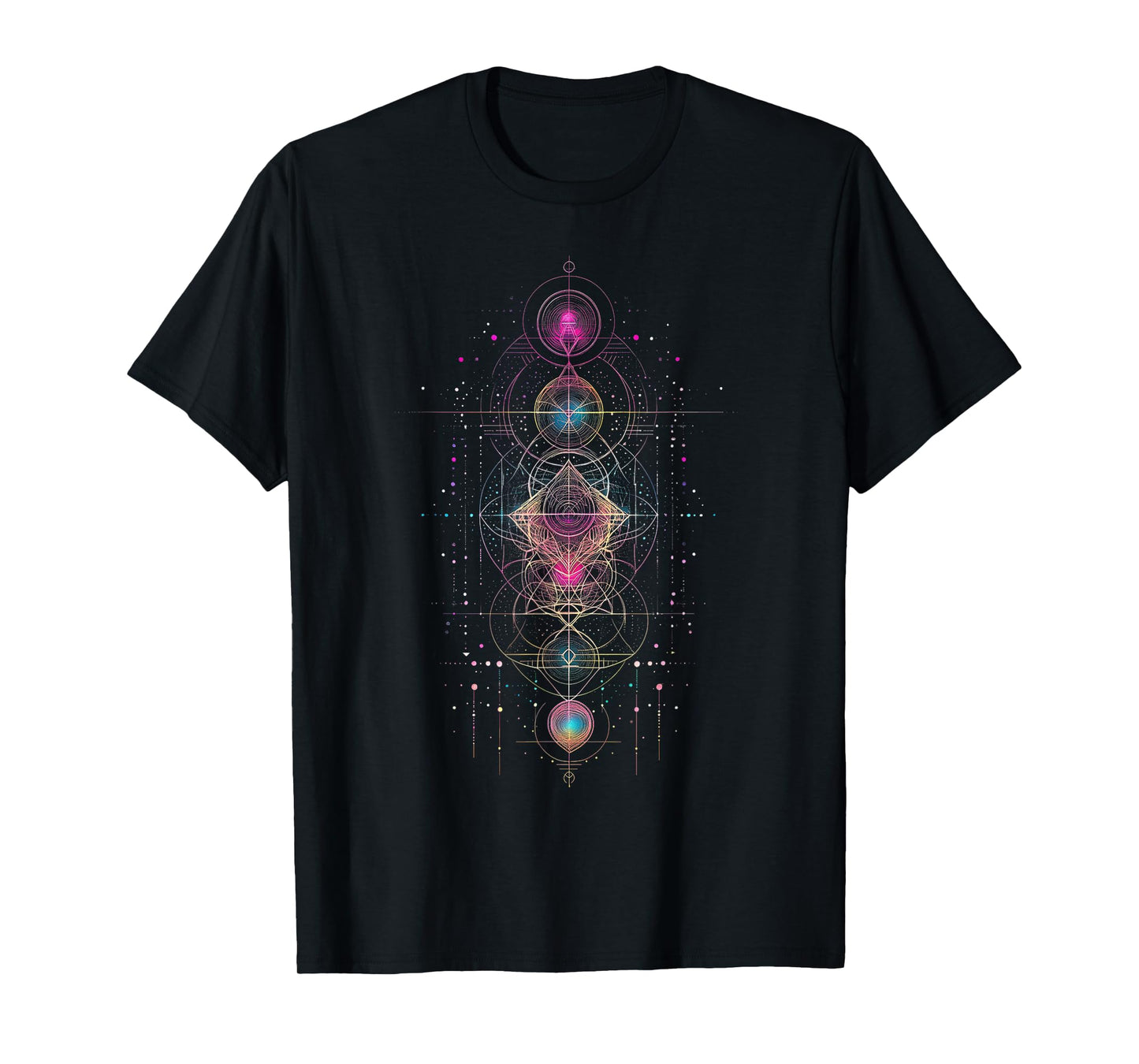 Sacred Geometry Metatron Cube Spiritual Yoga T-Shirt