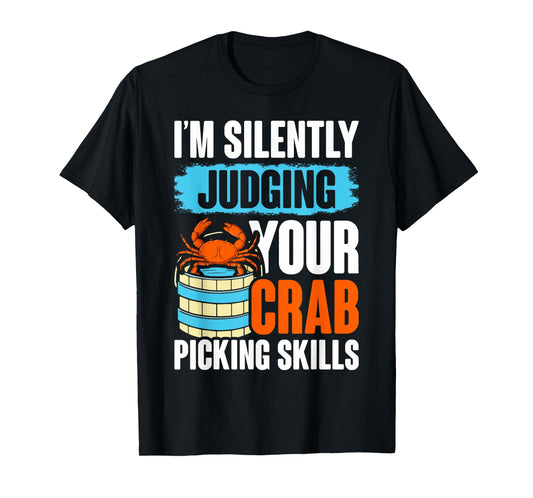 Funny Blue Crab Feast Chesapeake Bay Maryland Crabbing Men T-Shirt