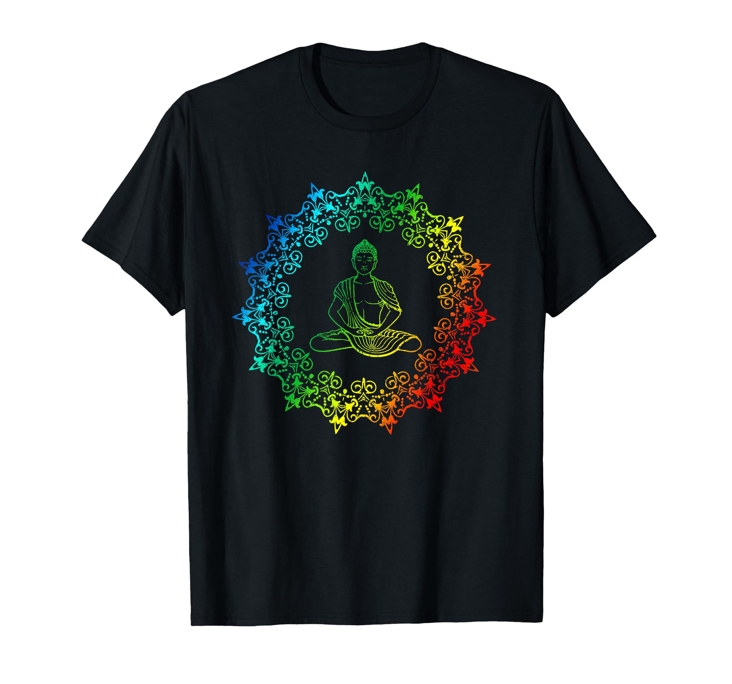 Buddha Rainbow T-Shirt Meditation Yoga LGBT Gay Pride Shirt T-Shirt