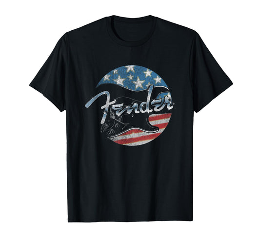 Fender 4th Of July Red White & Rock Vintage Badge T-Shirt