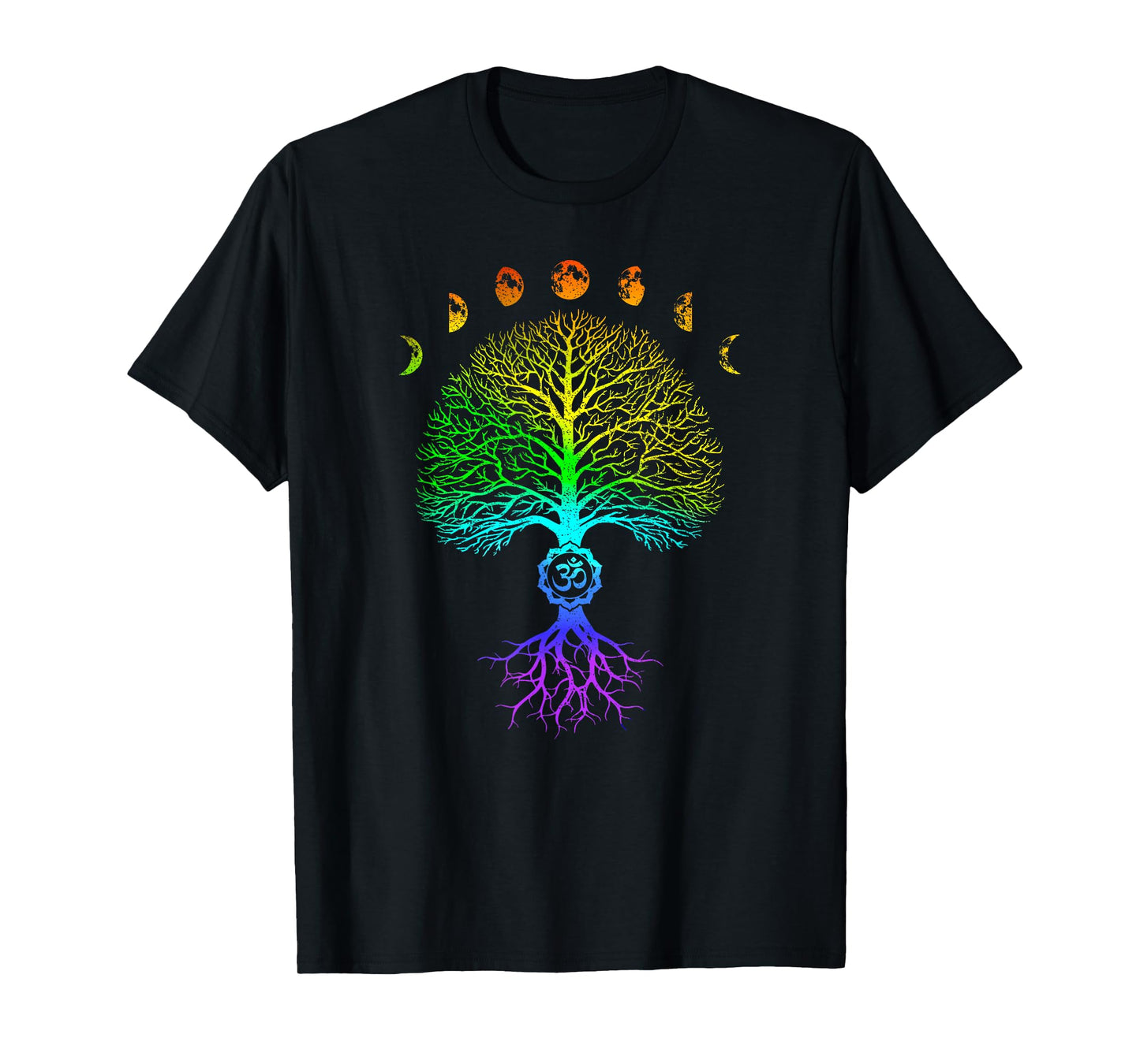 Tree of Life Phases of the Moon Om Chakra Yoga Gift T-Shirt
