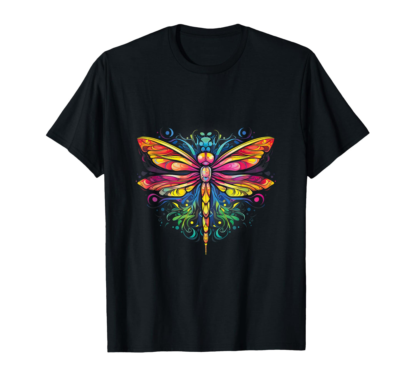Dragonfly Colorful Dragonflies Hippie 70s Peace T-Shirt