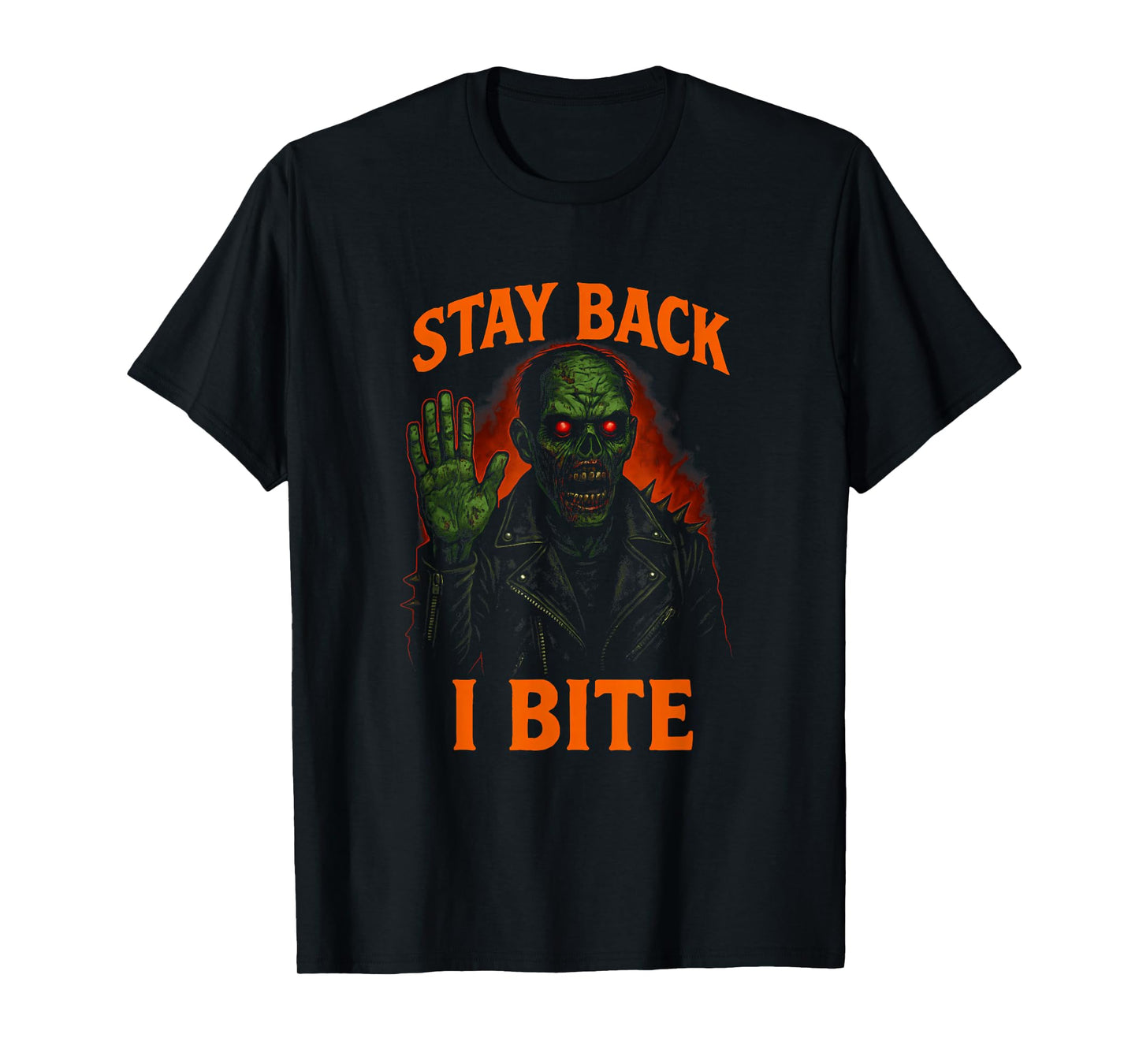 Stay Back I Bite Creepy Zombie Halloween T-Shirt
