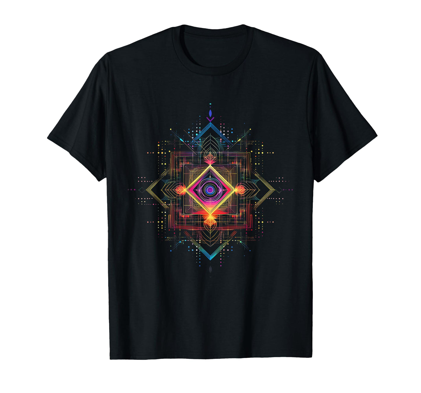 Sacred Geometry Metatron Cube Spiritual Yoga T-Shirt