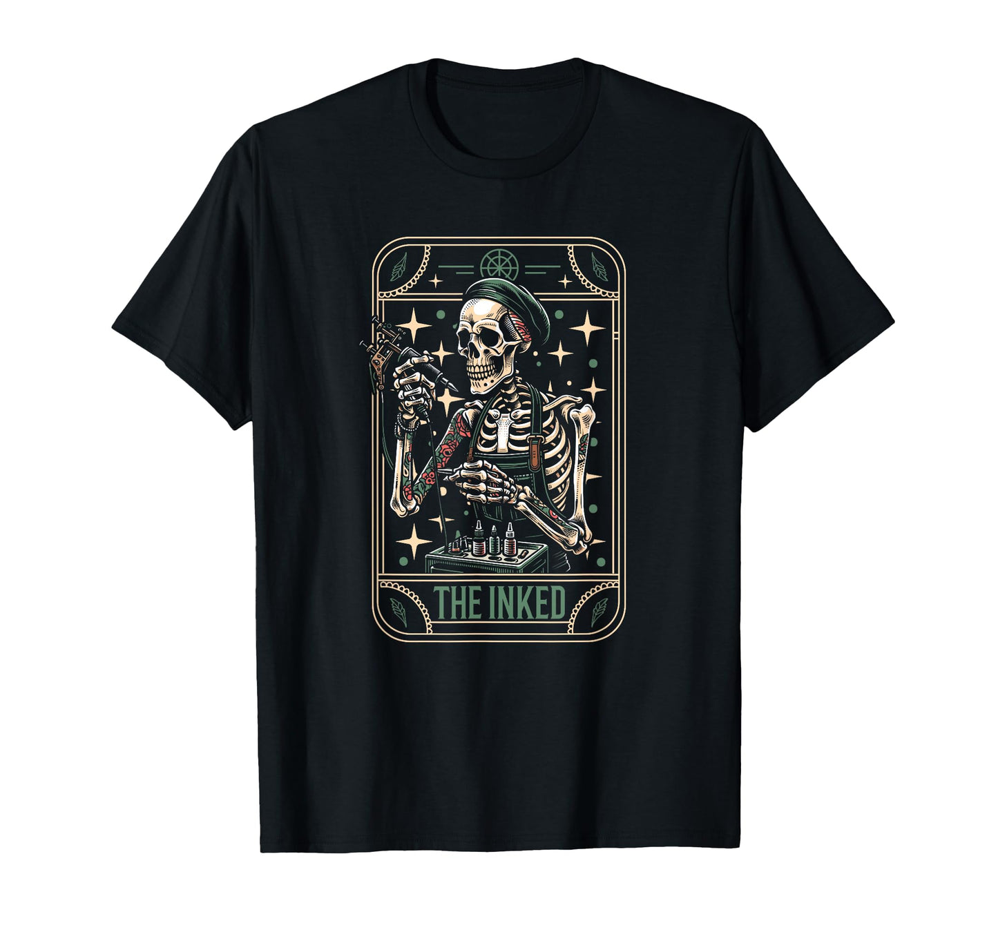 Tattooist Artist Tattoo Tattoos - Skeleton Tarot Card T-Shirt