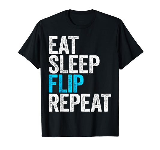 Eat Sleep Flip Repeat Shirt Men Women Kids Gymnastics T-Shirt