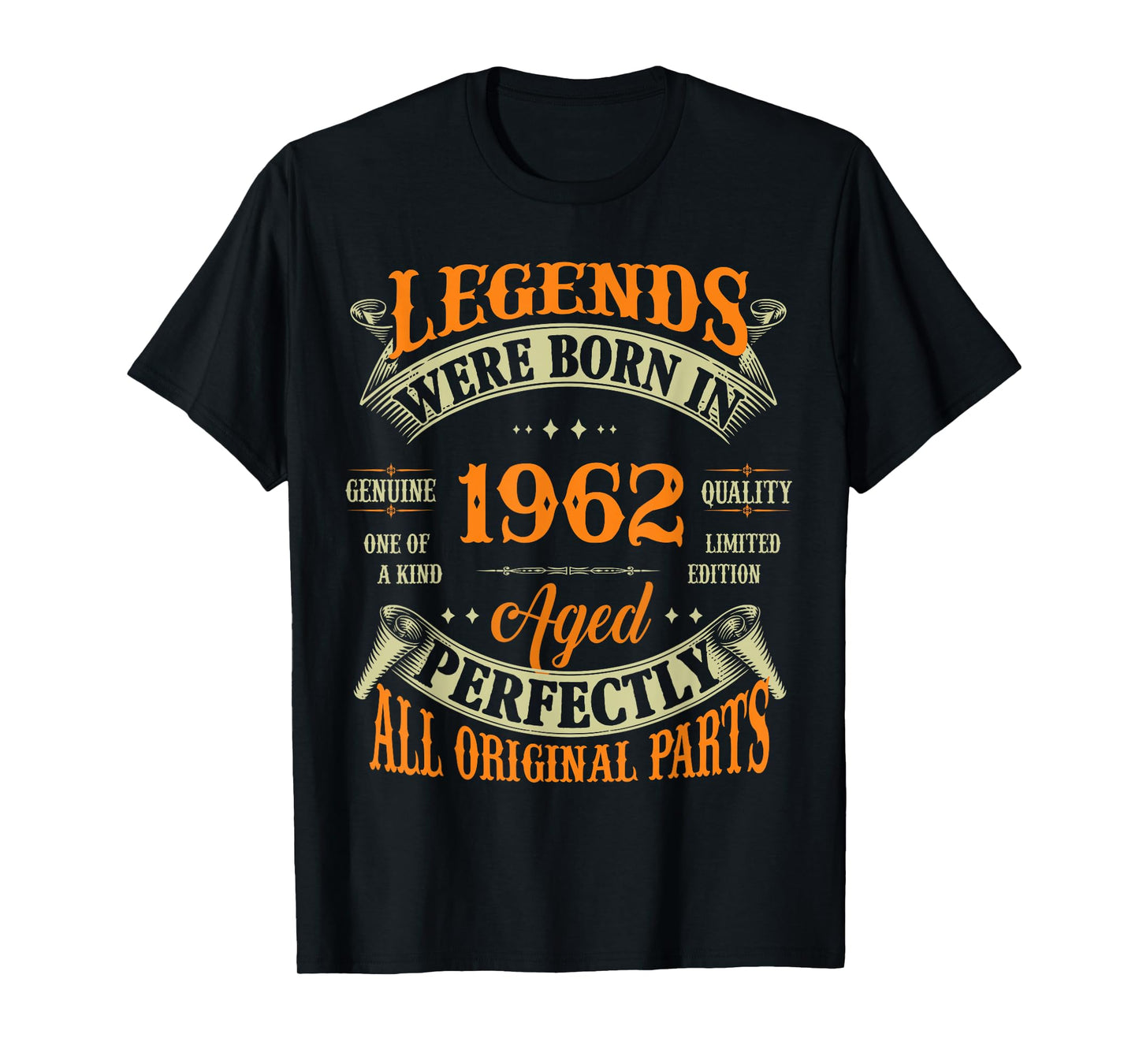 Vintage Legend Born In 1962 63rd Birthday Tee 63 Years Old T-Shirt