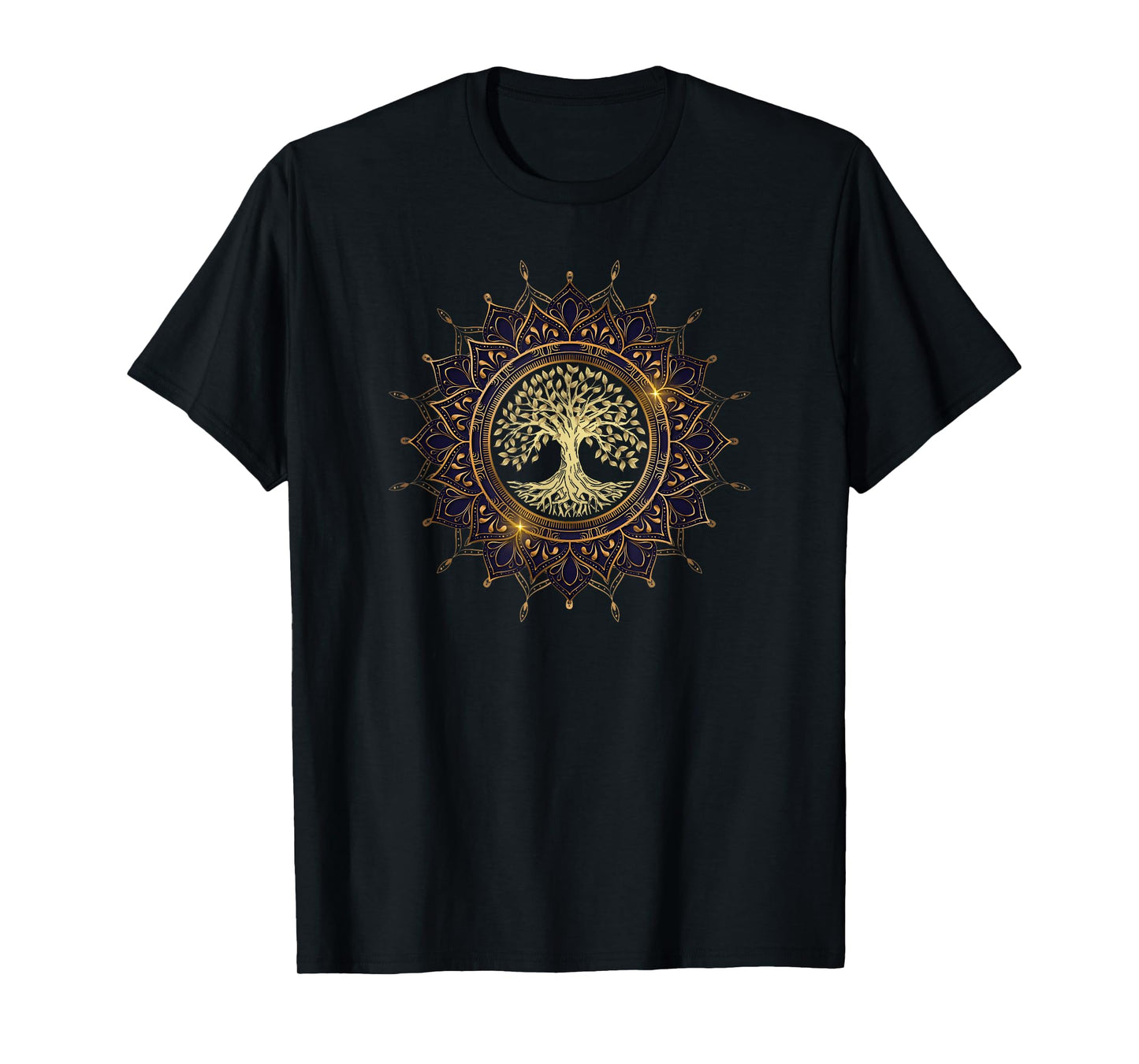 Retro Mandalas Vibe Tree Retro Tree of the Mystical Life Zen Yoga Meditation T-Shirt