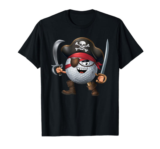 Golf Halloween Pirate Player Mens Womens Kids Pirate Funny T-Shirt