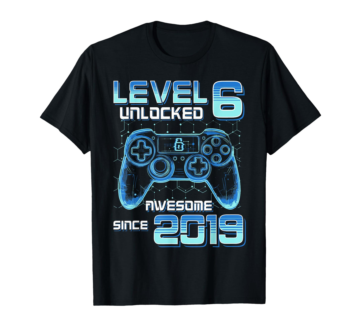 Level 6 Unlocked Video Game Party 6th Birthday Gamer Boys T-Shirt
