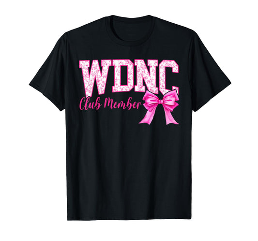 WDNC Pink Coquette Bow T-Shirt